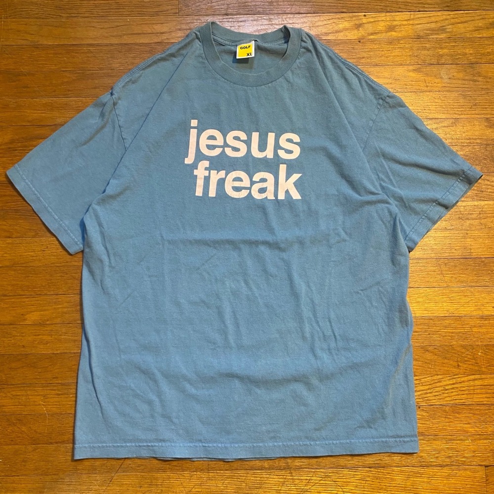 Golf Wang Jesus Freak T-Shirt Mens XL Blue Tyler The Creator Graphic Tee